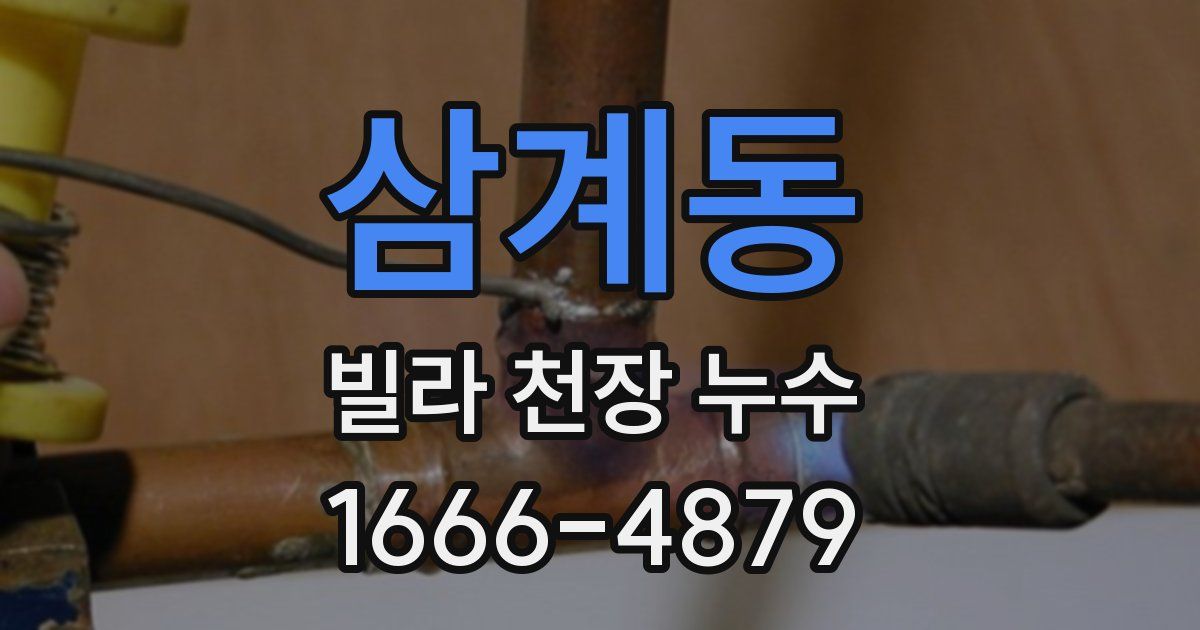 삼계동 빌라 천장 누수