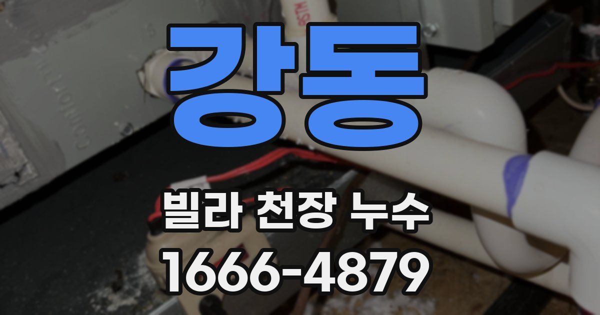 강동 빌라 천장 누수