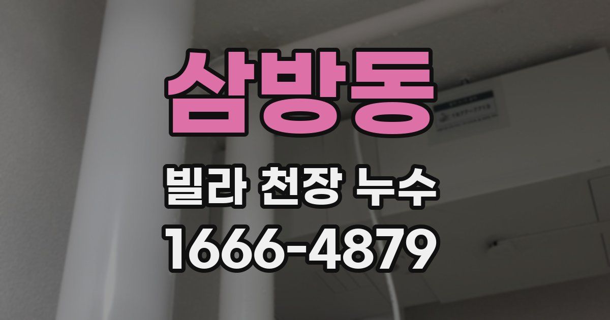 삼방동 빌라 천장 누수