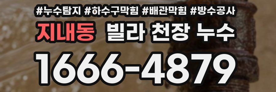 지내동 빌라 천장 누수