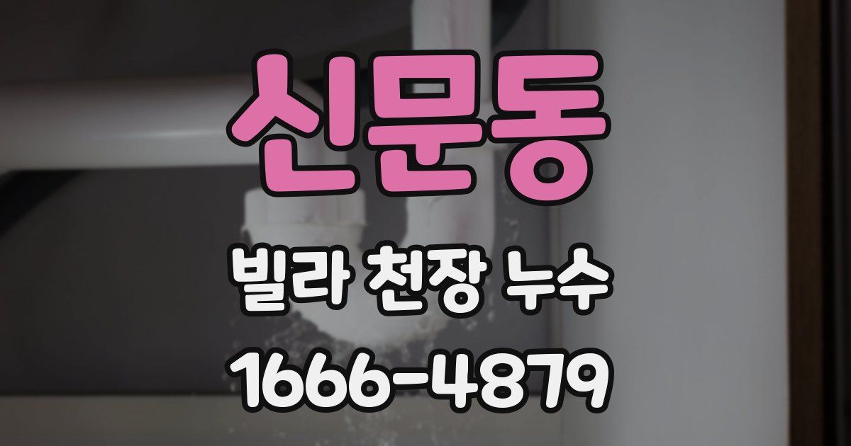 신문동 빌라 천장 누수