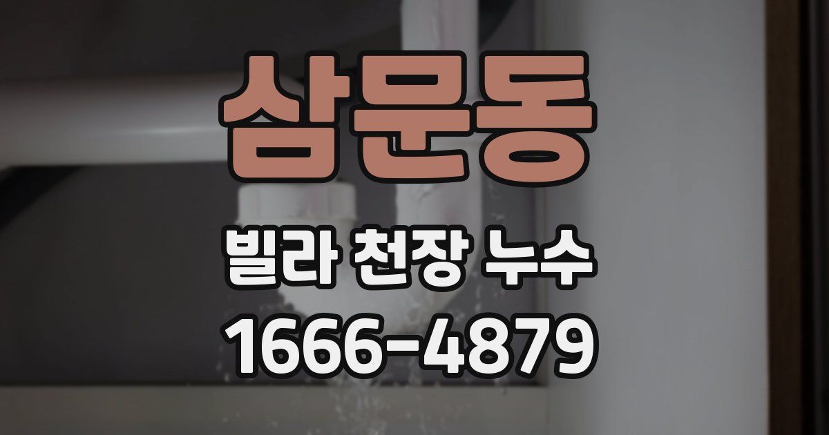삼문동 빌라 천장 누수