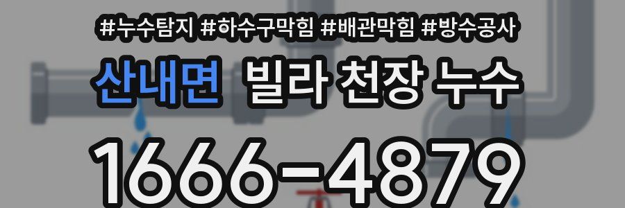 산내면 빌라 천장 누수