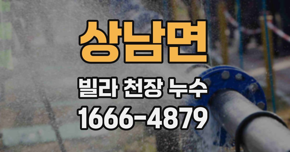 상남면 빌라 천장 누수