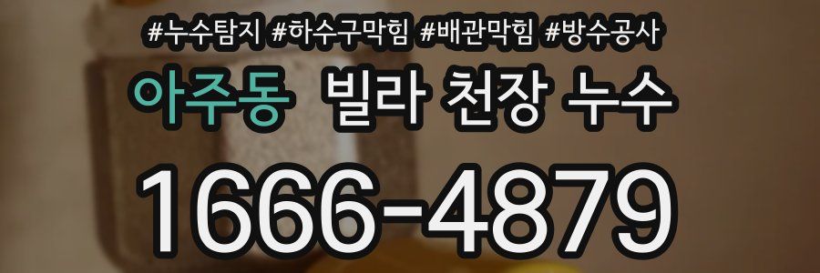 아주동 빌라 천장 누수