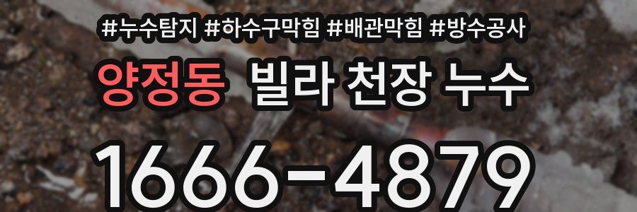 양정동 빌라 천장 누수
