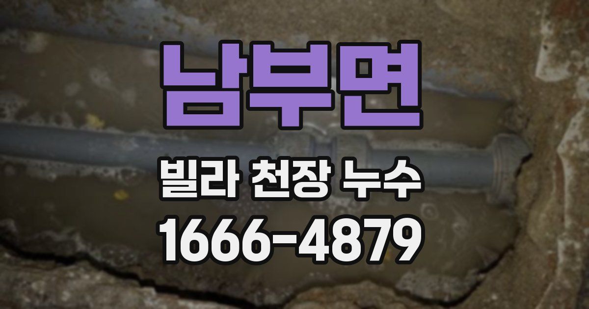 남부면 빌라 천장 누수