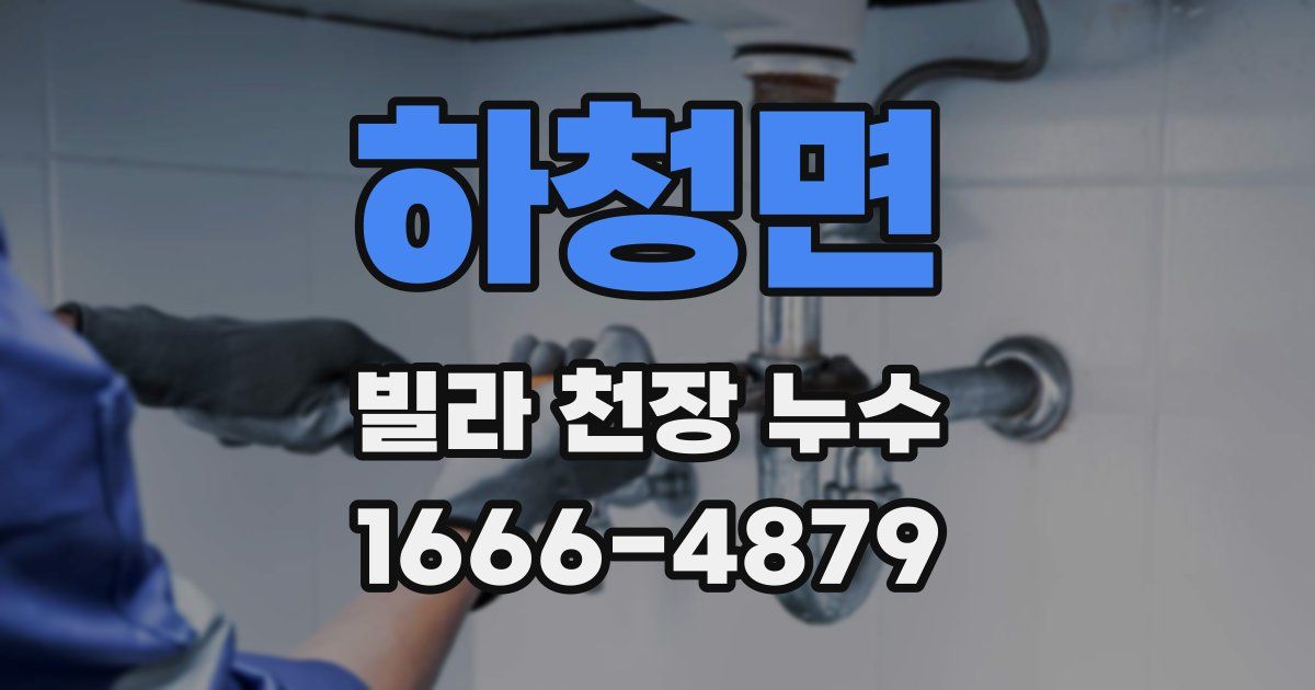 하청면 빌라 천장 누수