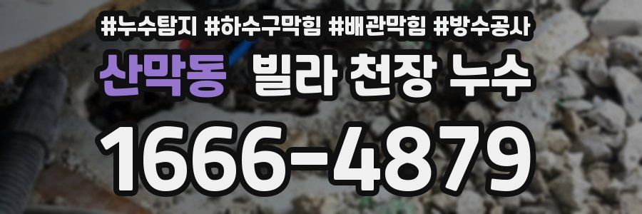 산막동 빌라 천장 누수
