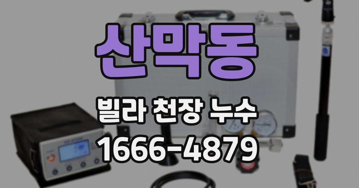산막동 빌라 천장 누수