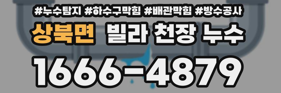상북면 빌라 천장 누수
