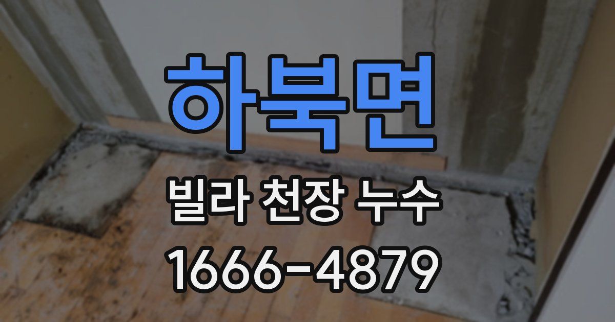 하북면 빌라 천장 누수