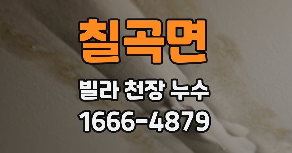 칠곡면 빌라 천장 누수