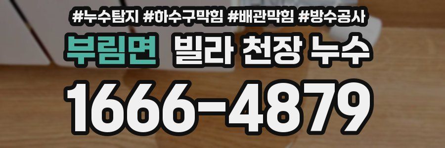 부림면 빌라 천장 누수