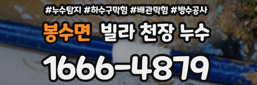 봉수면 빌라 천장 누수