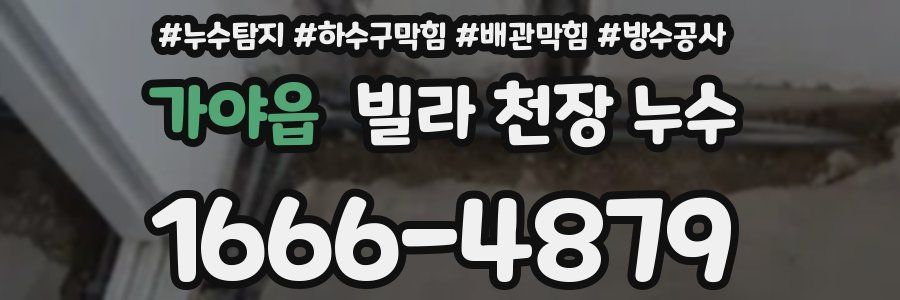 가야읍 빌라 천장 누수