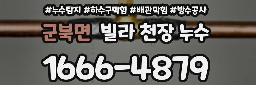 군북면 빌라 천장 누수