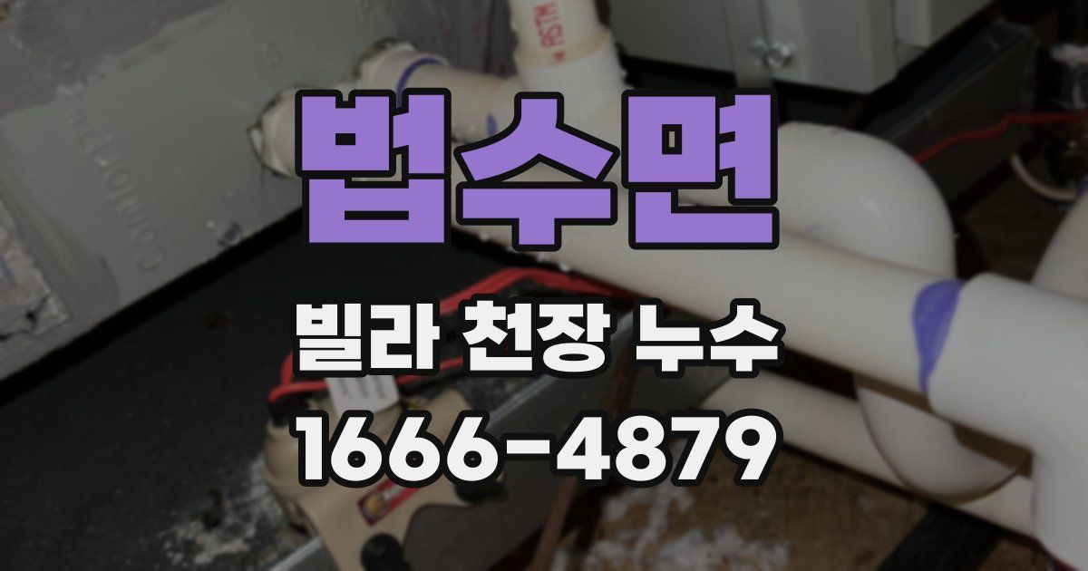 법수면 빌라 천장 누수