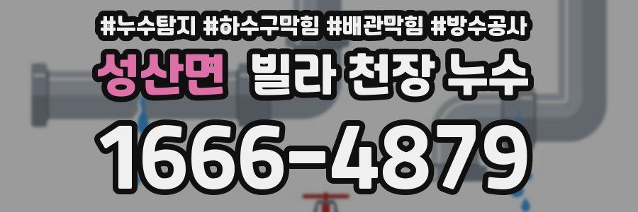성산면 빌라 천장 누수