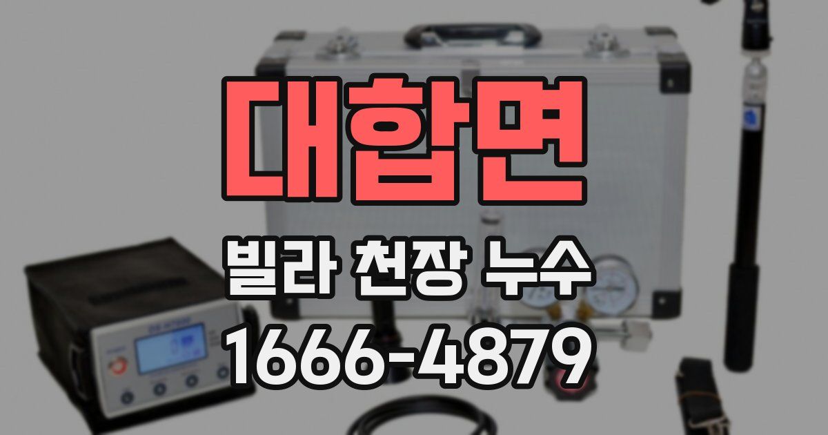 대합면 빌라 천장 누수