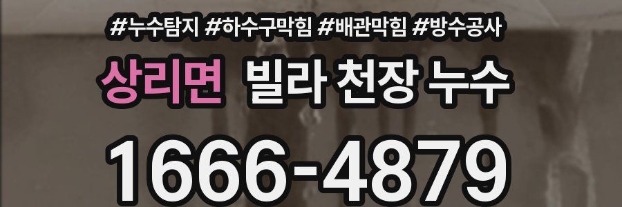 상리면 빌라 천장 누수