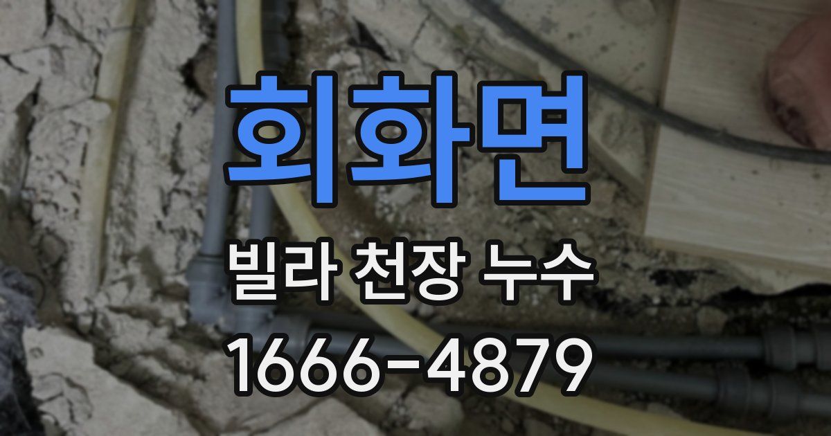회화면 빌라 천장 누수