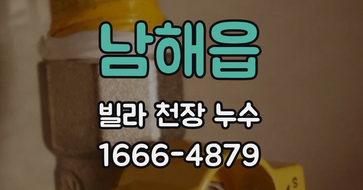 남해읍 빌라 천장 누수