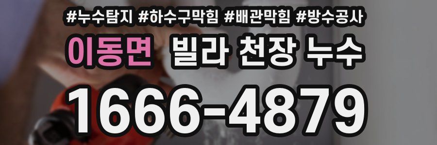 이동면 빌라 천장 누수