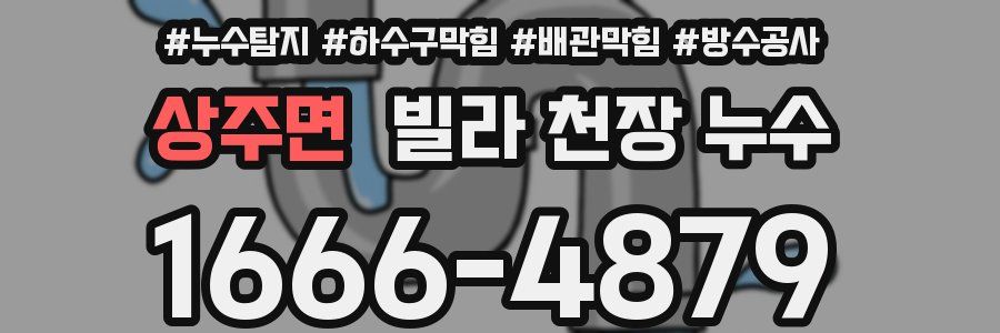 상주면 빌라 천장 누수