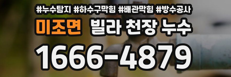 미조면 빌라 천장 누수