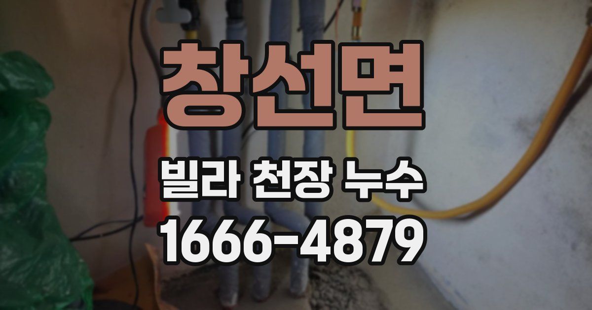 창선면 빌라 천장 누수