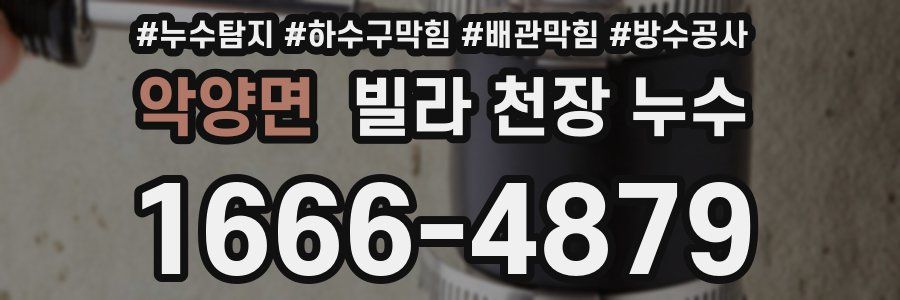 악양면 빌라 천장 누수