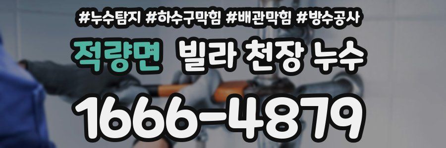 적량면 빌라 천장 누수