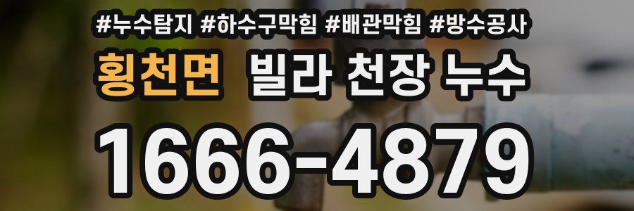 횡천면 빌라 천장 누수