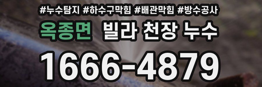 옥종면 빌라 천장 누수