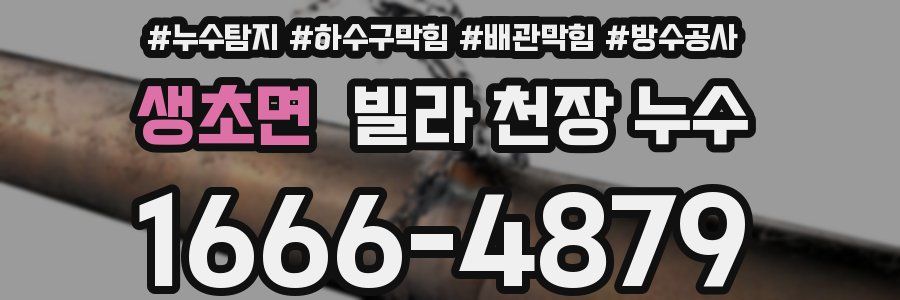 생초면 빌라 천장 누수