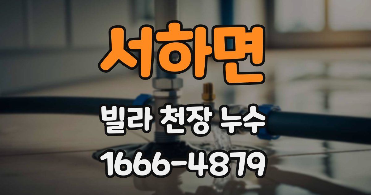 서하면 빌라 천장 누수
