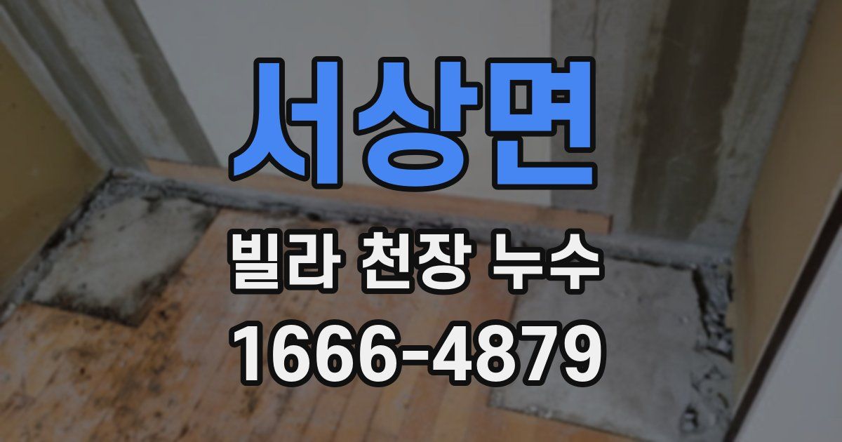 서상면 빌라 천장 누수
