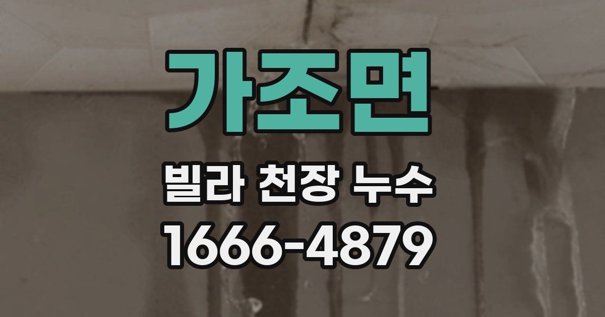 가조면 빌라 천장 누수