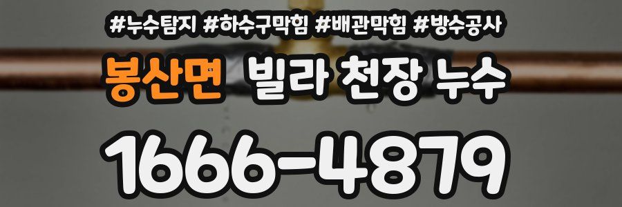봉산면 빌라 천장 누수