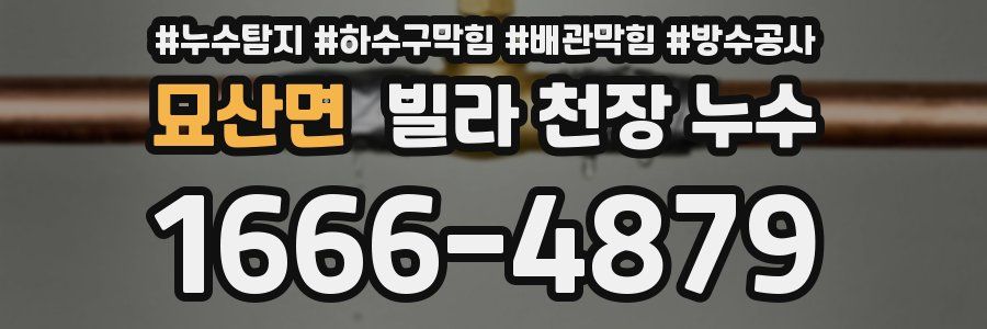 묘산면 빌라 천장 누수