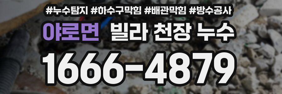 야로면 빌라 천장 누수