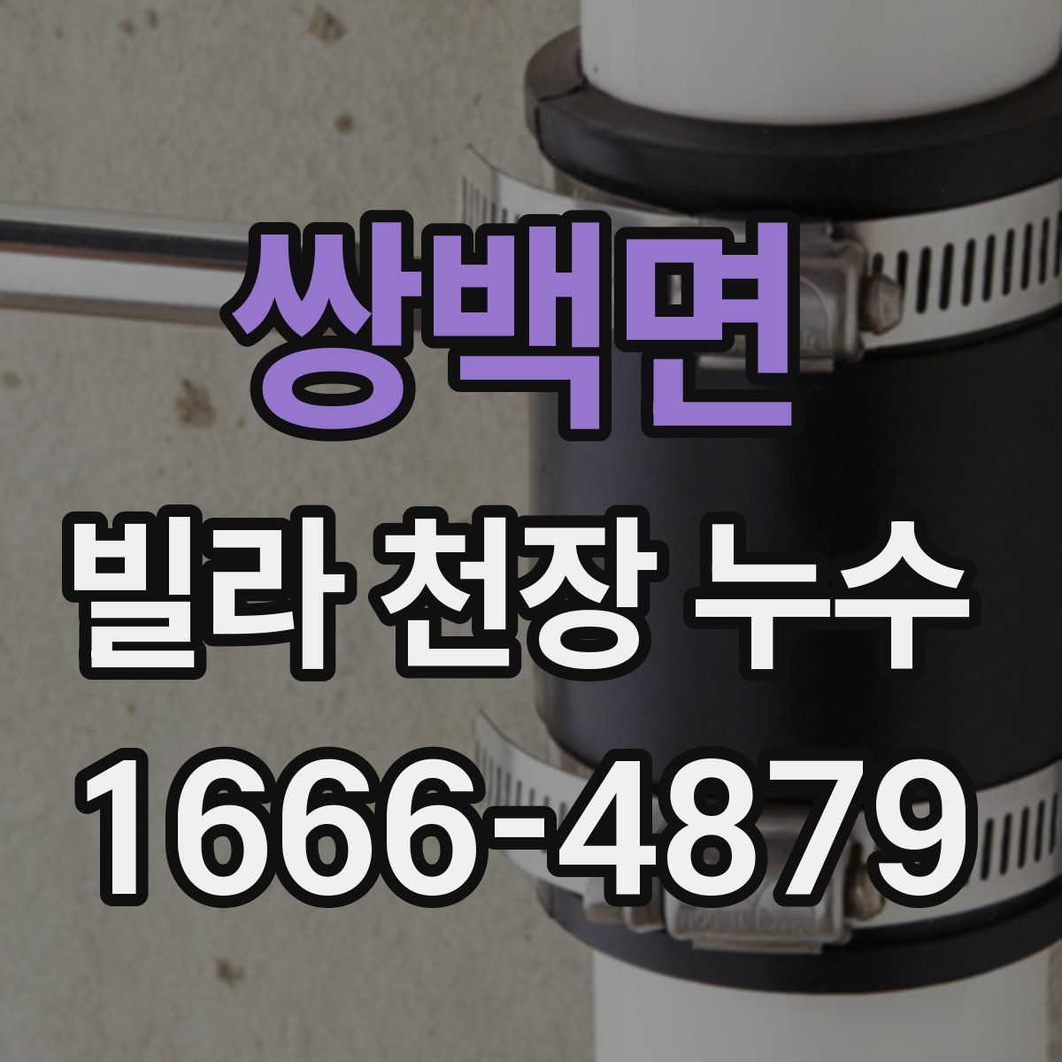 쌍백면 빌라 천장 누수