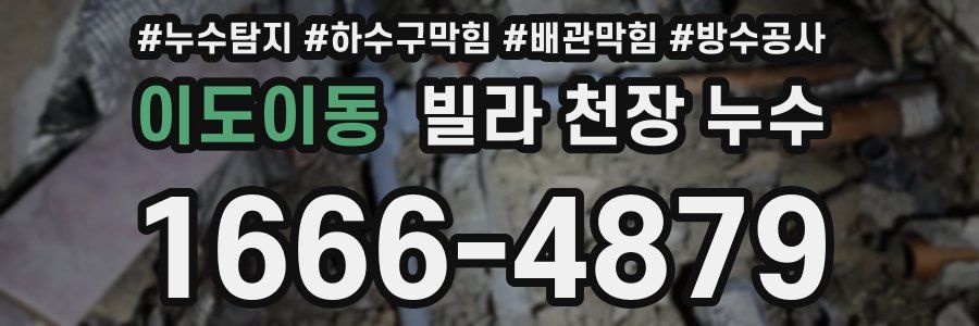 이도이동 빌라 천장 누수