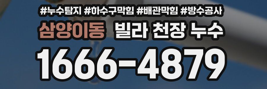 삼양이동 빌라 천장 누수