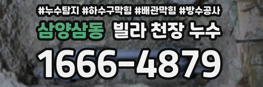 삼양삼동 빌라 천장 누수