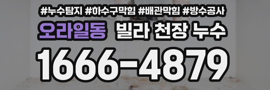 오라일동 빌라 천장 누수