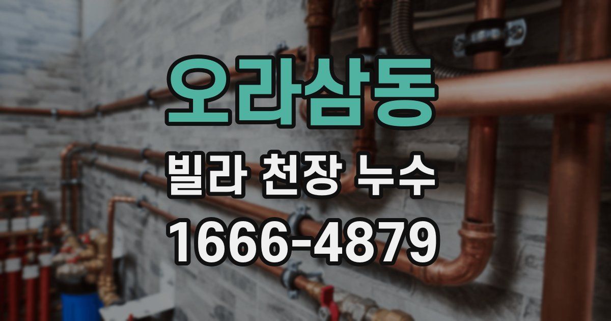 오라삼동 빌라 천장 누수