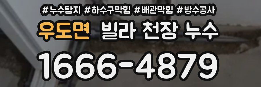 우도면 빌라 천장 누수