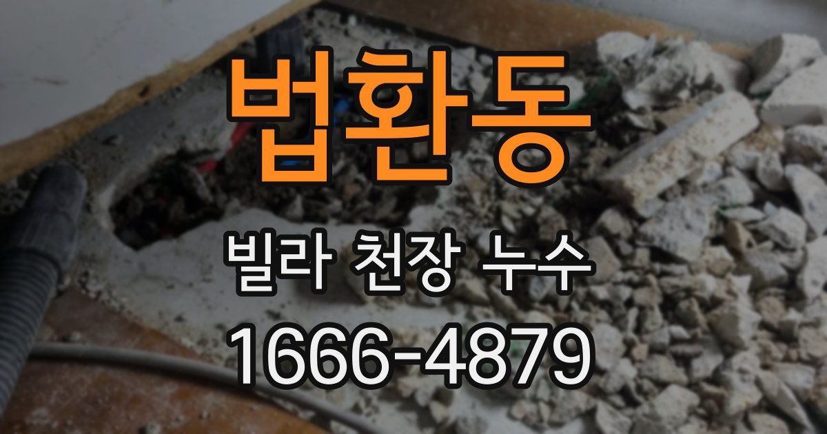 법환동 빌라 천장 누수